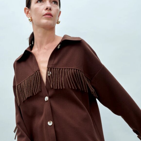 little lies - fringe shacket - Picture 2 of 2